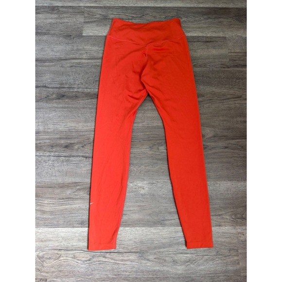 Nike Dri-Fit Women's Athletic Leggings Bright Orange High Rise Workout Small - Picture 8 of 12